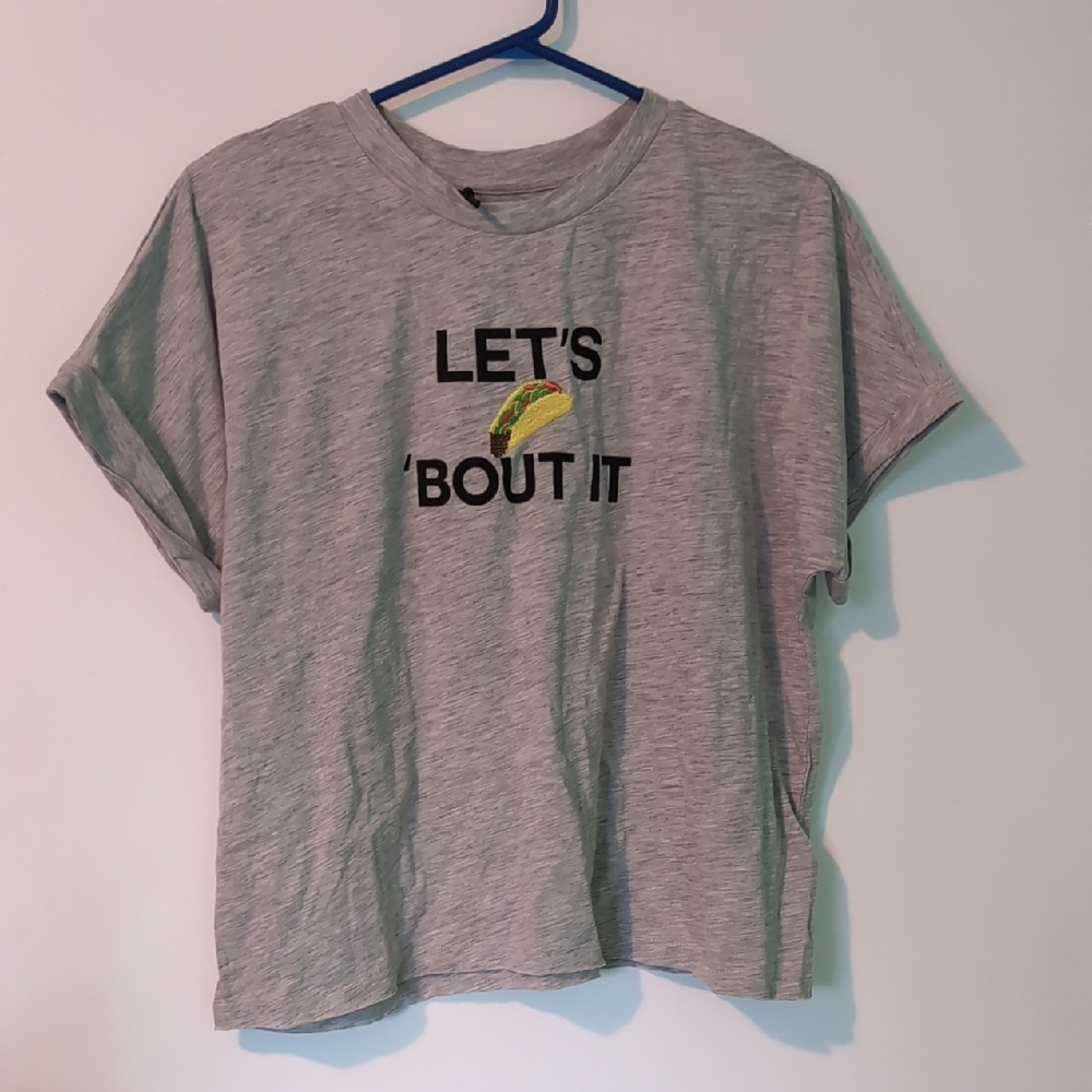 Buffalo David Bitton Grey 'Let's Taco 'Bout It' Tee NWT